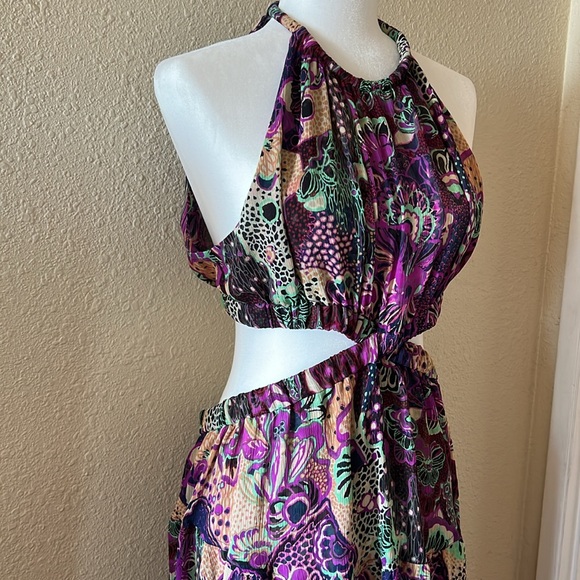 A.L.C Silk Waverly Orchid Dress Size 12 - Picture 8 of 12